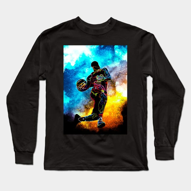 Soul of LeBron James Long Sleeve T-Shirt by San Creative